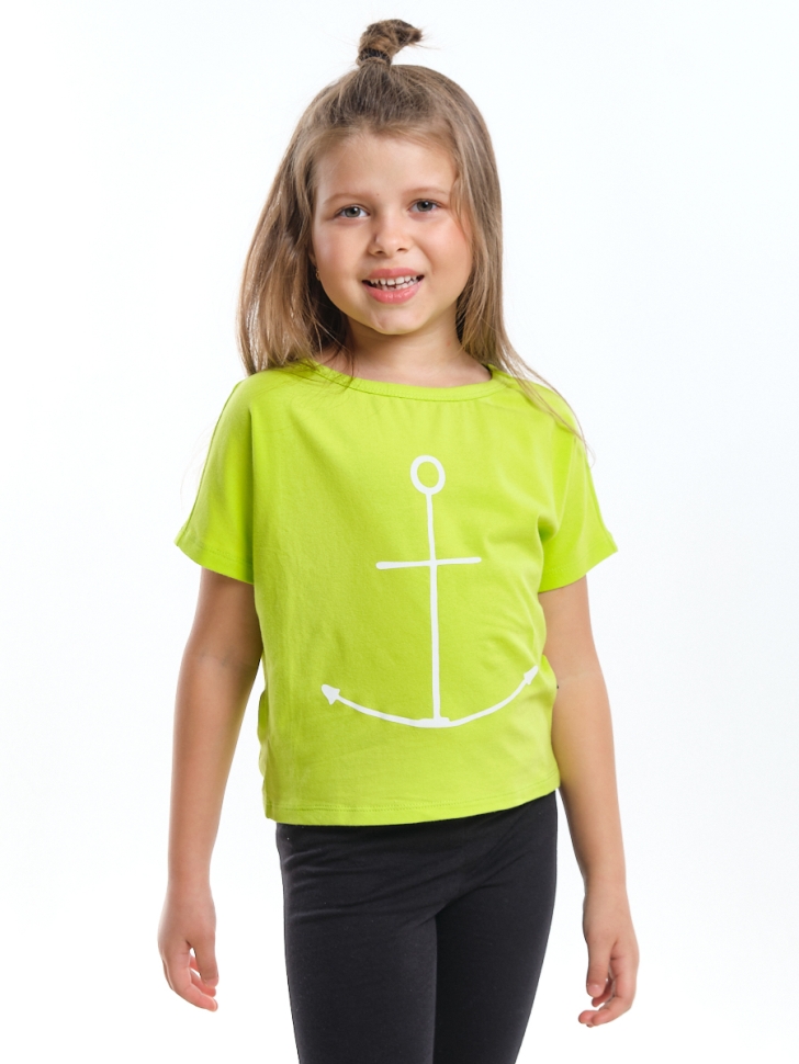 Футболка-топ для девочек Mini Maxi, модель 3348, цвет салатовый - Футболки для девочек
