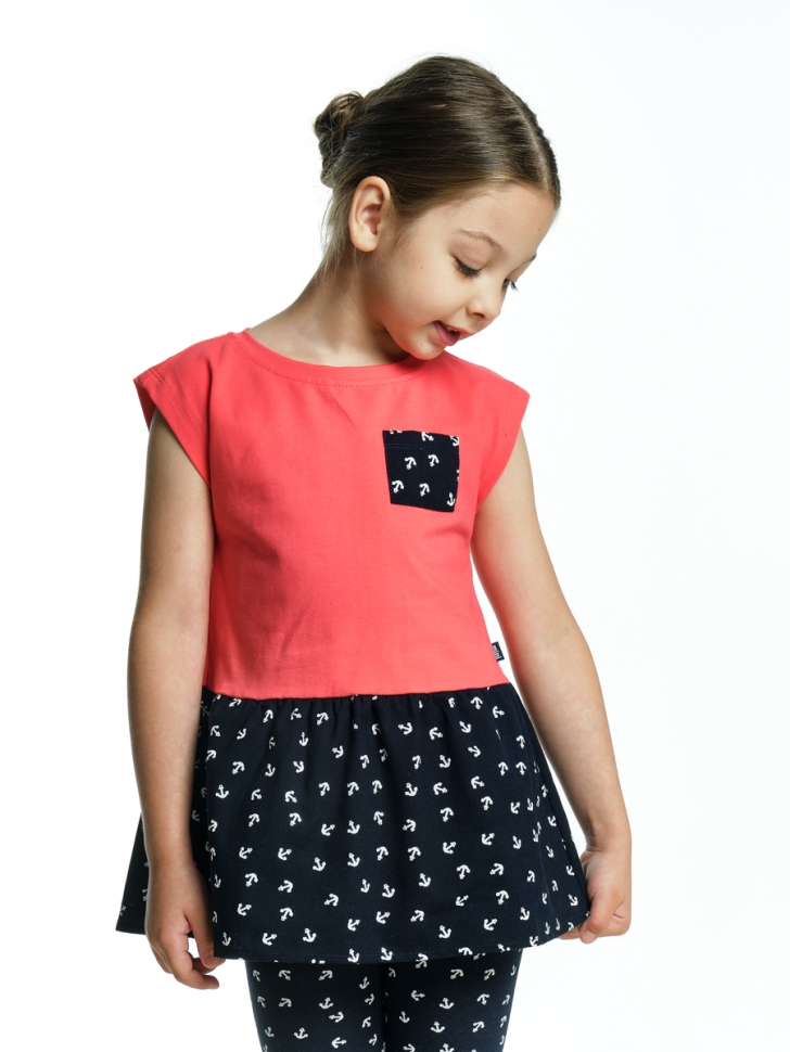 Футболка для девочек Mini Maxi, модель 142, цвет коралловый - Футболки для девочек