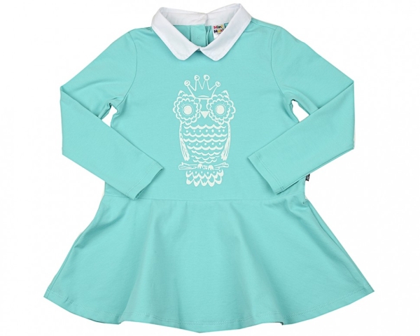 Платье для девочек Mini Maxi, модель 3936, цвет бирюзовый - Платья для девочек с длинным рукавом