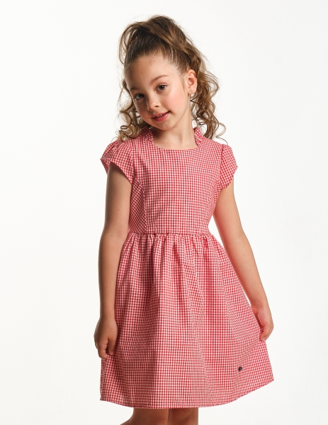 Платье для девочек Mini Maxi, модель 6248, цвет клетка/красный/белый - Платья для девочек с коротким рукавом