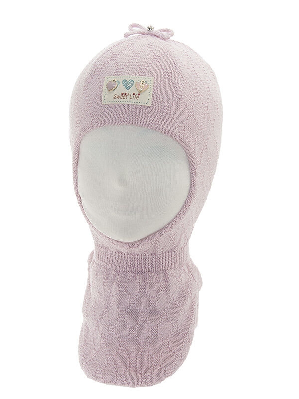 Шлем для девочки Мусс, Миалт сиренево-розовый, весна-осень - Шапки-шлемы осень-весна