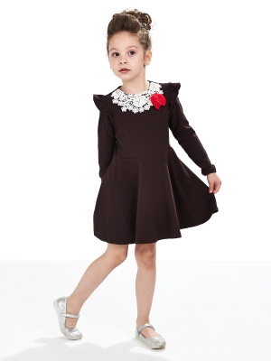 Платье для девочек Mini Maxi, модель 4011, цвет коричневый