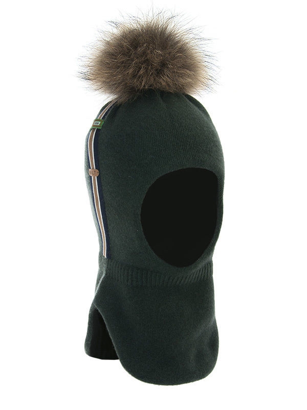 Шлем для мальчика Посадка, Миалт темно-зеленый, зима - Шлемы осень-зима