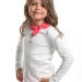 Лонгслив для девочек Mini Maxi, модель 4175, цвет белый/коралловый