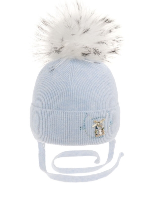Шапка для девочки Силуэт, Миалт бледно-голубой, зима