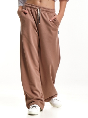 Брюки для девочек Mini Maxi, модель 8027, цвет коричневый