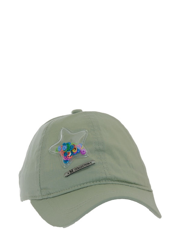 Бейсболка для девочки Эмоджи бейсболка, Миалт светлая/олива, лето - Бейсболки и кепки