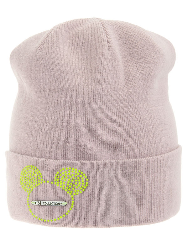 Шапка для девочки Пряник, Миалт темно-пудровый, весна-осень - Для девочек весна-осень