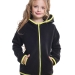 Куртка для девочек Mini Maxi, модель 7725, цвет черный/неон
