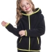 Куртка для девочек Mini Maxi, модель 7725, цвет черный/неон