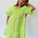 Платье для девочки хлопок БУШОН ST64, цвет салатовый