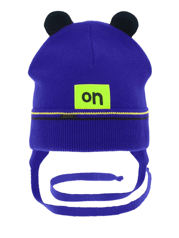 Шапка для мальчика Пух, Миалт ярко-джинсовый, весна-осень - Шапки весна-осень