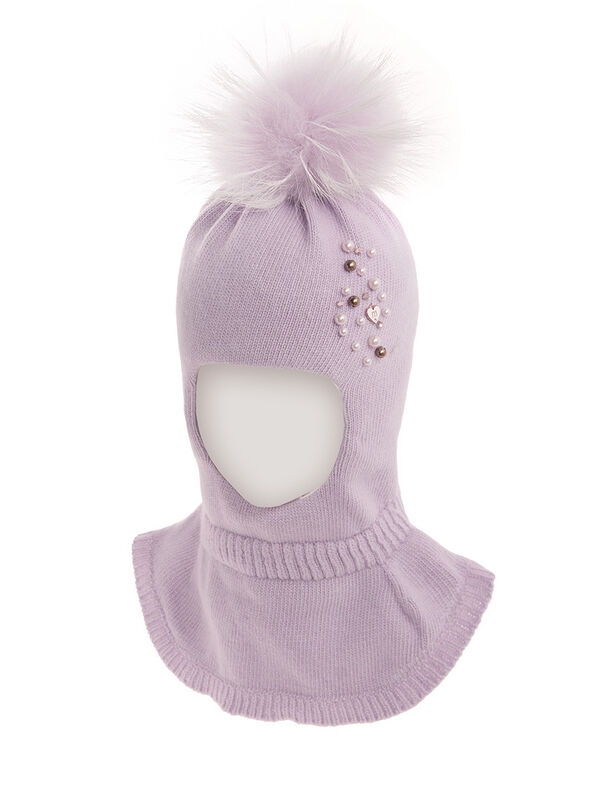 Шапка для девочки Хрусталь, Миалт сиреневый, зима - Шапки-шлемы зима-осень