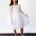 Платье для девочки нарядное БУШОН ST511, цвет белый