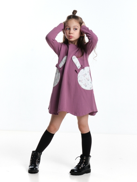 Платье для девочек Mini Maxi, модель 4985, цвет фиолетовый - Платья для девочек с длинным рукавом