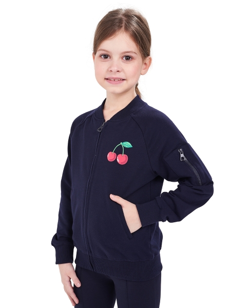 Толстовка для девочек Mini Maxi, модель 4361, цвет синий - Толстовки детские