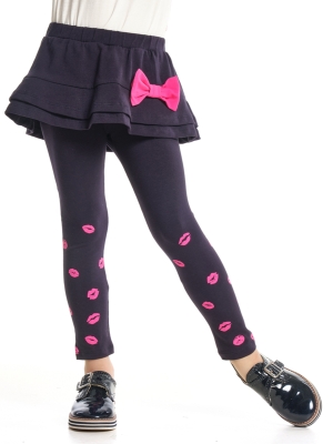 Бриджи для девочек Mini Maxi, модель 6118, цвет синий/малиновый