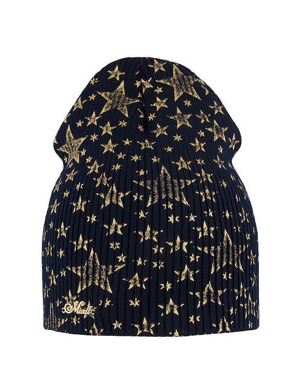 Шапка для девочки Селена, Миалт темно-синий/золото, весна-осень - Для девочек весна-осень