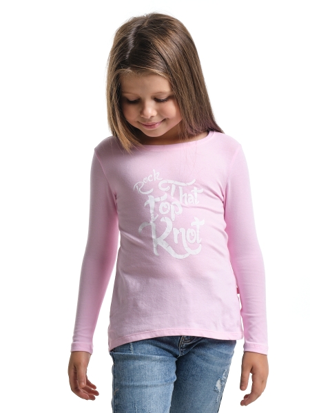 Лонгслив для девочек Mini Maxi, модель 0956, цвет розовый - Лонгсливы