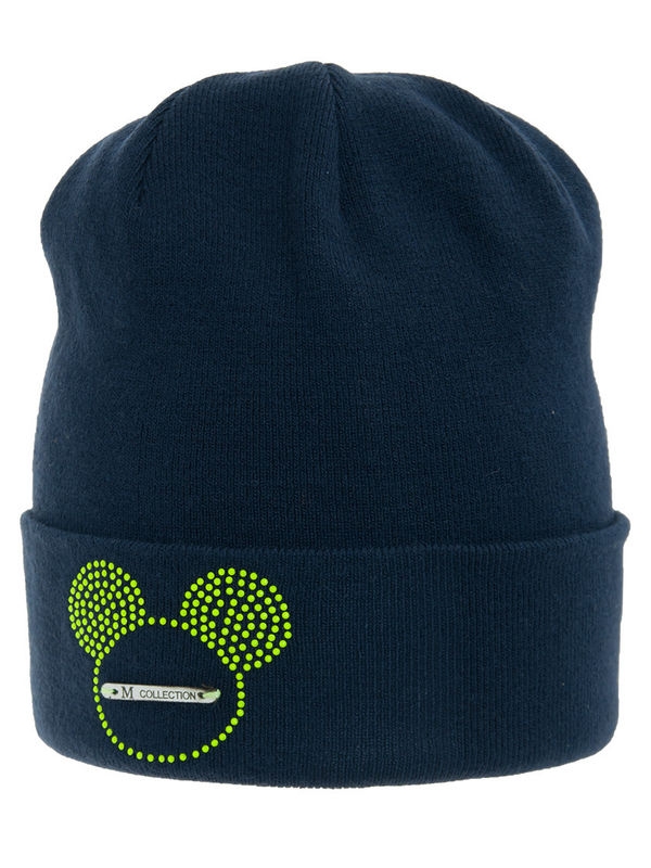 Шапка для девочки Пряник, Миалт темно-синий - Для девочек весна-осень