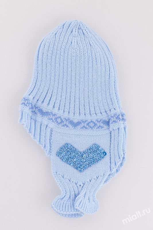 Шапка для девочки Герда, Миалт бледно-голубой/бледно-голубой - Комплект: шапочки и шарф
