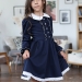 Платье для девочки школьное БУШОН SK41, цвет темно-синий