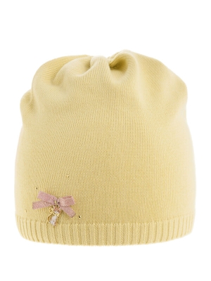 Шапка для девочки Мисс Кисс, Миалт натурально-желтый, весна-осень