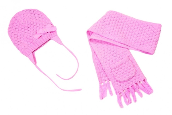 Шапка, шарф для девочки - Комплект: шапочки и шарф
