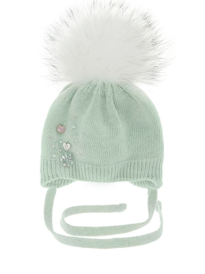 Шапка для девочки Сказка, Миалт светло-оливковый, зима