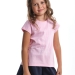 Футболка для девочек Mini Maxi, модель 0863, цвет розовый/белый