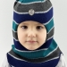 Шапка-шлем зима, скб т.синий+изумруд+т.серый
