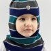 Шапка-шлем зима, скб т.синий+изумруд+т.серый