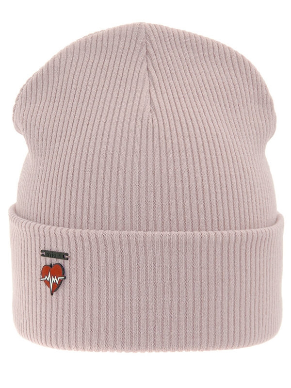 Шапка для девочки Heart, Миалт темно-пудровый - Для девочек весна-осень