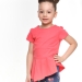 Футболка для девочек Mini Maxi, модель 0738, цвет коралловый