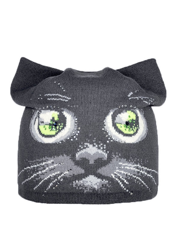 Шапка для девочки Мурка, Миалт темно-серый - Для девочек весна-осень