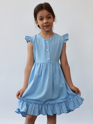 Платье для девочки вискоза БУШОН ST66, цвет голубой