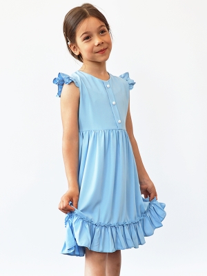 Платье для девочки вискоза БУШОН ST66, цвет белый