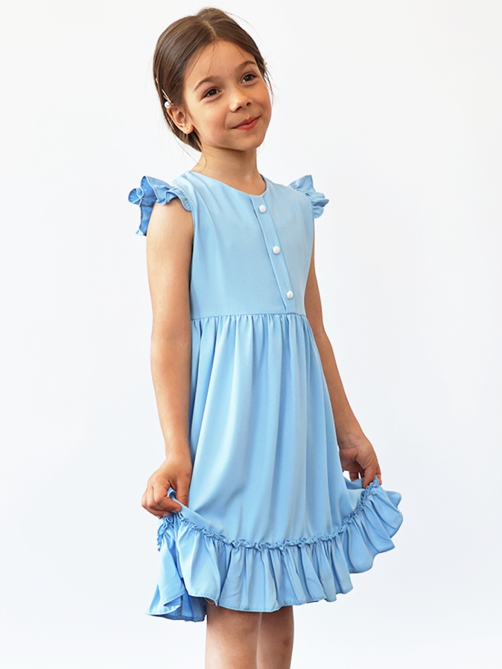 Платье для девочки вискоза БУШОН ST66, цвет белый - Платья коктельные / вечерние