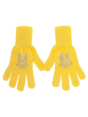 Перчатки для девочки Улыбашка, Миалт темно-желтый, весна-осень