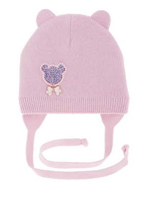 Шапка для девочки Рогалик, Миалт сиренево-розовый, весна-осень