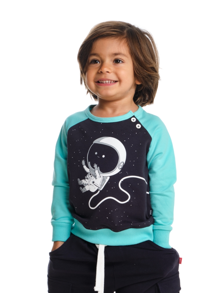 Свитшот для мальчиков Mini Maxi, модель 3552, цвет бирюзовый - Свитшоты для мальчиков