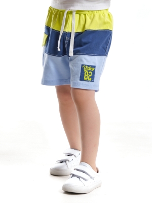 Шорты для мальчиков Mini Maxi, модель 3219, цвет голубой/салатовый