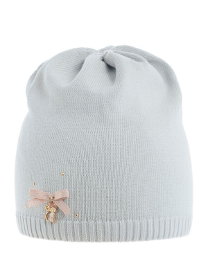 Шапка для девочки Мисс Кисс, Миалт светло-голубой, весна-осень