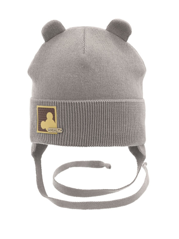 Шапка для мальчика Рафаэль, Миалт серо-бежевый, весна-осень - Шапки весна-осень