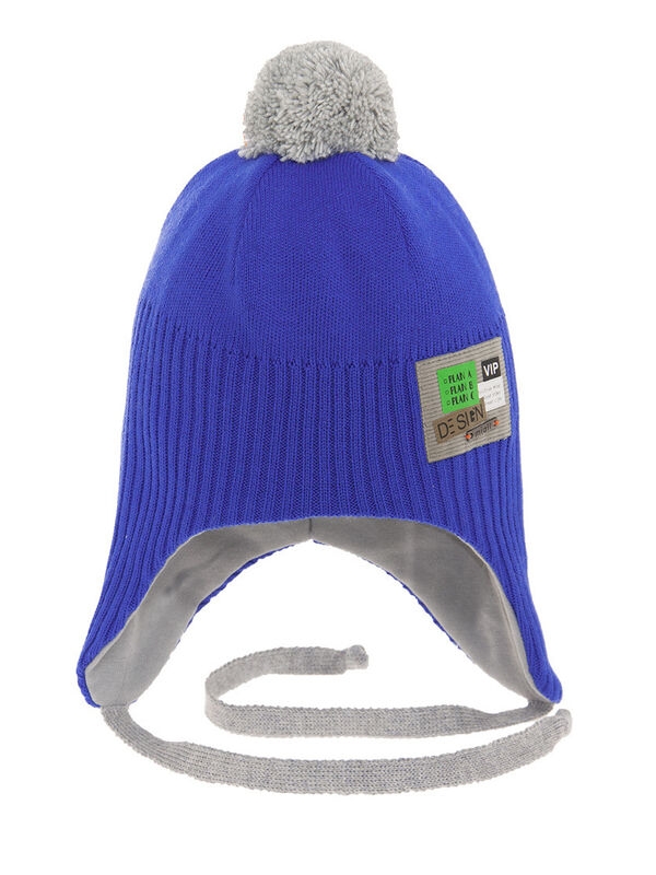 Шапка для мальчика Plan, Миалт ярко-синий, весна-осень - Шапки весна-осень