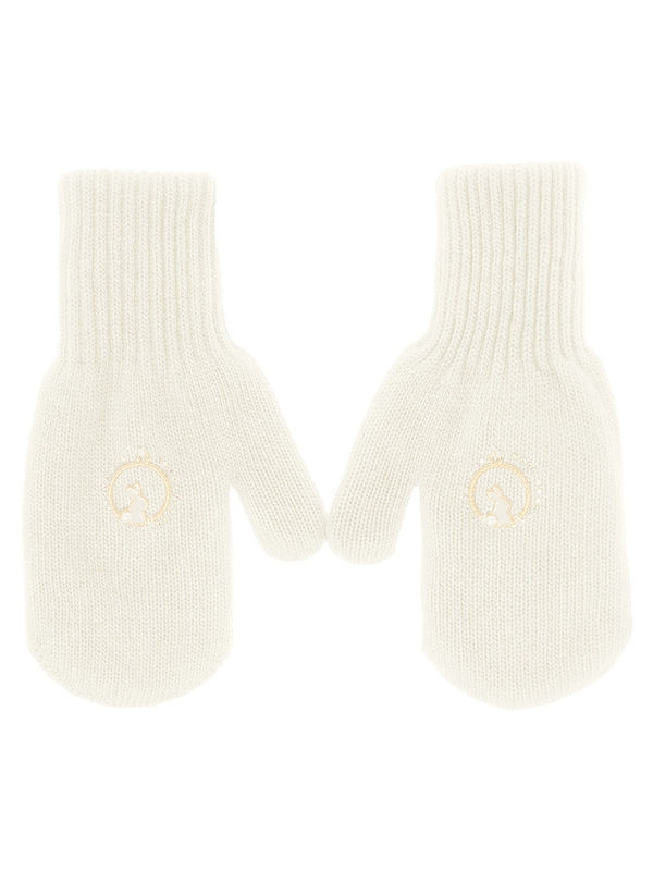 Варежки для девочки Трикси, Миалт белый, зима - Варежки