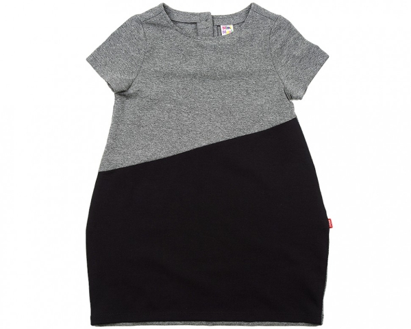 Платье для девочек Mini Maxi, модель 2743, цвет графит/черный - Платья для девочек с коротким рукавом