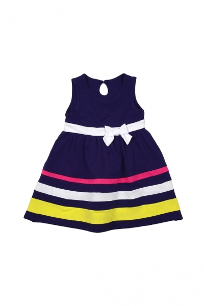 Платье для девочек Mini Maxi, модель 2988, цвет синий - Платья для девочек с коротким рукавом