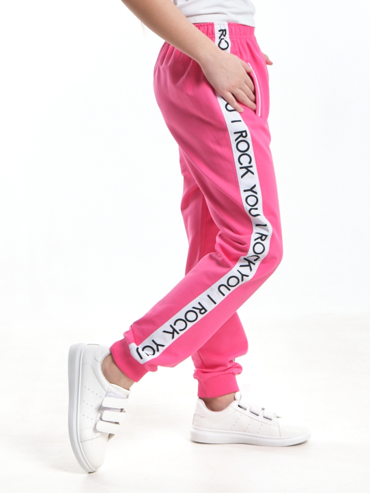 Брюки для девочек Mini Maxi, модель 4606, цвет брюки/малиновый - Брючки / джоггеры спортивные