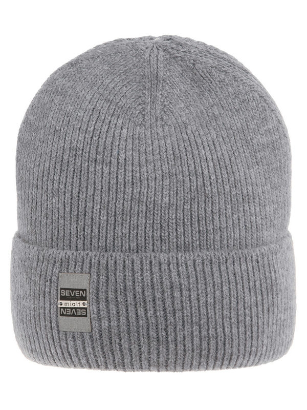 Шапка для мальчика Seven, Миалт серый/меланж, зима - Шапки осень-зима